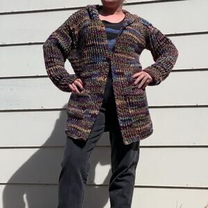 Vintage handmade oversize knit cardigan sweater cozy